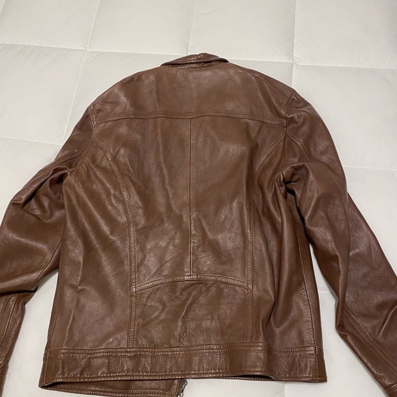 Leonardo Leather and Gold Leather Jacket - Picture 2 of 4
